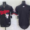 Los Angeles Dodgers Blank Black Hello Kitty Cool Base Men Jersey