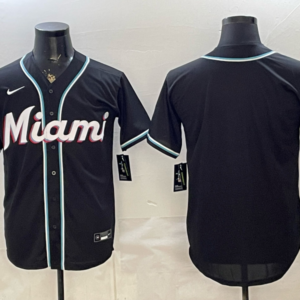 Miami Marlins Blank 2026 Black Out Cool Base Men Jersey