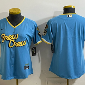 Milwaukee Brewers Blank Blue City Connect Cool Base Youth Jersey