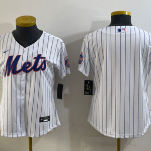 MLB Mets Blank White Nike Cool Base Women Jersey