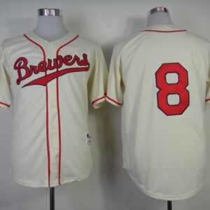 MLB Brewers 8 Ryan Braun 1948 Turn Back The Clock Men Jersey