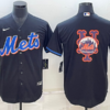MLB Mets Black Baseball Logo Nike Men Jersey