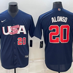 MLB Mets 20 Pete Alonso Blue 2023 World Series Cool Base Men Jersey 1