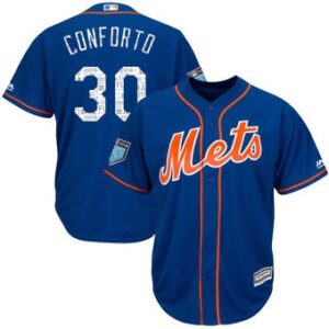 MLB  Mets Michael Conforto Royal 2018 Spring Training Cool Base Men Jersey