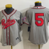 Philadelphia Phillies 5 Grey Women Jersey