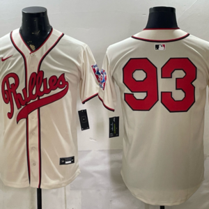 Philadelphia Phillies 93 Cream Men Jersey