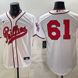 Philadelphia Phillies 61 White Men Jersey