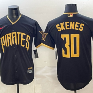 Pittsburgh Pirates 30 Paul Skenes Black 2026 City Connect Cool Base Men Jersey