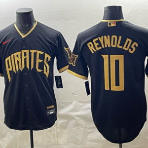 Pittsburgh Pirates 10 Bryan Reynolds Black 2026 City Connect Cool Base Men Jersey