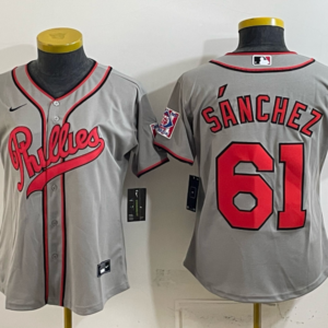 Philadelphia Phillies 61 Sanchez Grey Youth Jersey