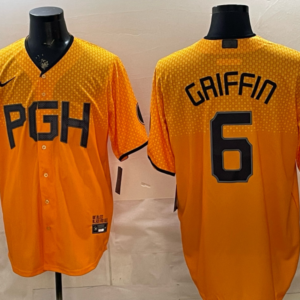 Pittsburgh Pirates 6 Connor Griffin Yellow Cool Base Men Jersey