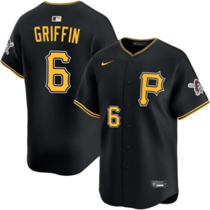Pittsburgh Pirates 6 Connor Griffin Black Cool Base Men Jersey