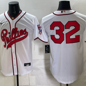Philadelphia Phillies 32 White Men Jersey