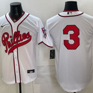 Philadelphia Phillies 3 White Men Jersey