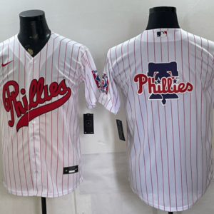 Philadelphia Phillies Blank Team Logo White Throwback Men Jersey