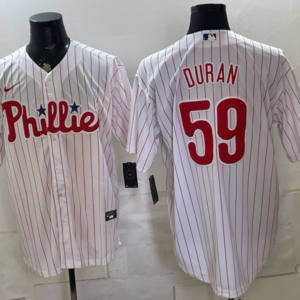 Philadelphia Phillies 59 Duran White Men Jersey