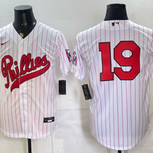Philadelphia Phillies 19 White Throwback Men Jersey