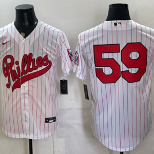 Philadelphia Phillies 59 Duran White Throwback Men Jersey