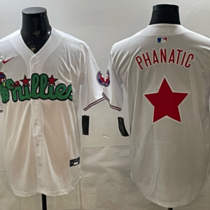 Philadelphia Phillies Blank Star White Cool Base Men Jersey