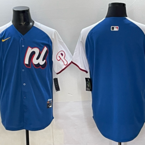 MLB Phillies Blank Blue Alternate 2025 All Star Nike Cool Base Men Jersey