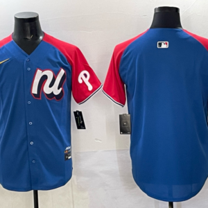 MLB Phillies Blank Blue Alternate 2025 All Star Nike Cool Base Men Jersey 1