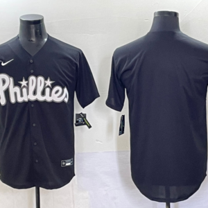 MLB Phillies Blank New Black Nike Cool Base Men Jersey