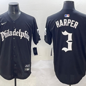 MLB Phillies 3 Bryce Harper Black New Nike Cool Base Men Jersey