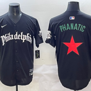MLB Phillies Blank Black Star  Nike Cool Base Men Jersey