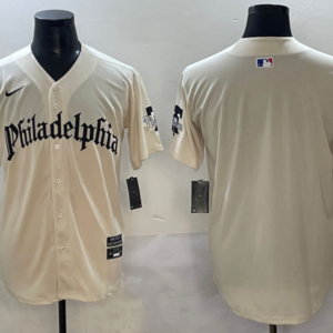 MLB Phillies Blank Cream Nike Cool Base Men Jersey
