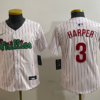MLB Phillies 3 Bryce Harper White Nike Cool Base Youth Jersey