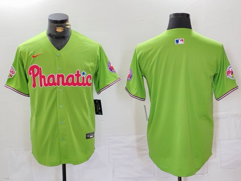 MLB Phillies Blank Green Nike Cool Base Men Jersey