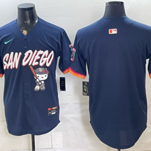 San Diego Padres x Hello kitty Blank Navy Men Jersey