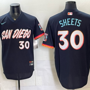 San Diego Padres 30 Sheets Navy 2026 City Connect Cool Base Men Jersey
