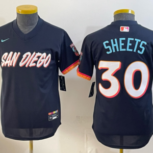 San Diego Padres 30 Sheets Navy 2026 City Connect Cool Base Youth Jersey