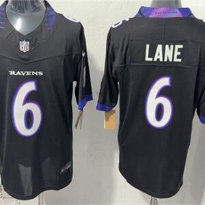 Baltimore Ravens 6 Ja'Kobi Lane Black 2026 New F.U.S.E. Vapor Limited Men Jersey
