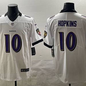 Nike Ravens 10 Hopkins White Vapor Limited Men Jersey