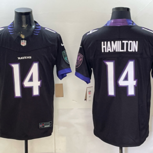 Baltimore Ravens 14 Kyle Hamilton Black 2026 New F.U.S.E. Vapor Limited Men Jersey