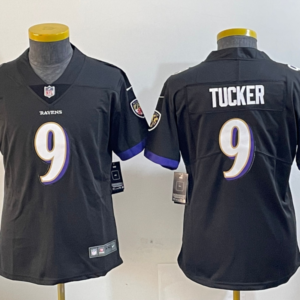 Nike Ravens 9 Justin Tucker Black Vapor Limited Women Jersey