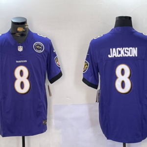 Nike Ravens 8 Lamar Jackson Purple F.U.S.E. Vapor Limited Men Jersey