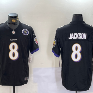 Nike Ravens 8 Lamar Jackson Black F.U.S.E. Vapor Limited Men Jersey