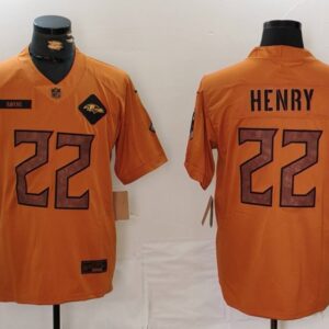 Nike Ravens 22 Derrick Henry 2023 Brown Salute To Service Limited Men Jersey (Runs Small)