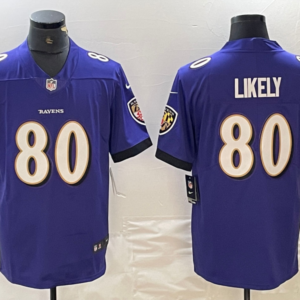 Nike Ravens 80 LIKELY Purple Vapor Untouchable Limited Men Jersey