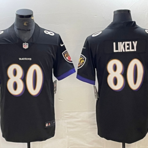 Nike Ravens 80 LIKELY Black Gold Vapor Untouchable Limited Men Jersey
