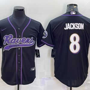 Nike Ravens 8 Lamar Jackson Black Vapor Baseball Limited Men Jersey