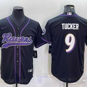 Nike Ravens 9 Justin Tucker Black Vapor Baseball Limited Men Jersey