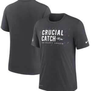 Ravens Charcoal 2021 Crucial Catch Performance T-Shirt