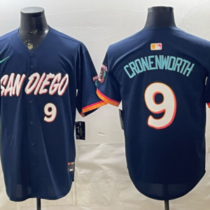 San Diego Padres 9 Cronenworth Navy 2026 City Connect Cool Base Men Jersey