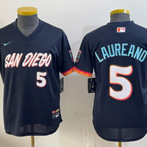 San Diego Padres 5 Laureano Navy 2026 City Connect Cool Base Youth Jersey