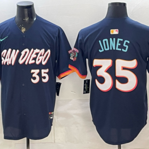 San Diego Padres 35 Randy Jones Navy 2026 City Connect Cool Base Men Jersey