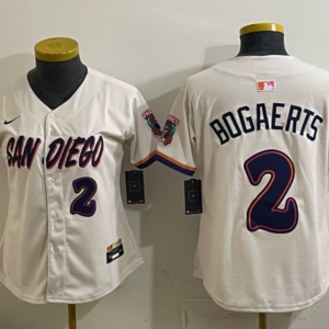 San Diego Padres 2 Bogaerts Cream Cool Base Women Jersey